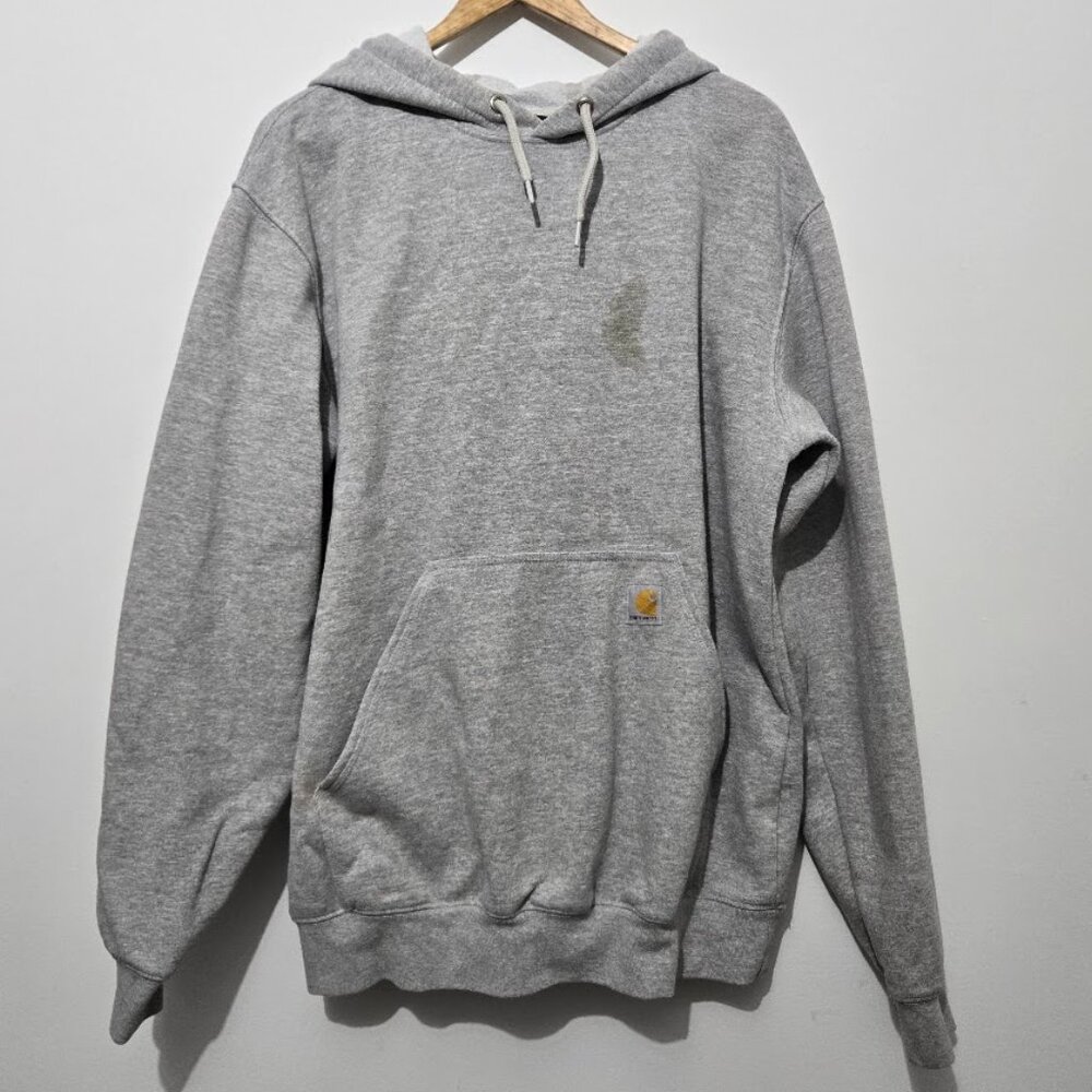 Carhartt Mens Loose Fit Midweight Pullover Hoodie Sweatshirt Workwear Stained